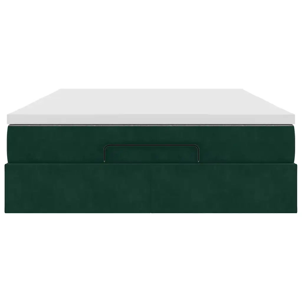 Struttura Letto Pouf con Materasso 140x190 cm in Velluto 3311186