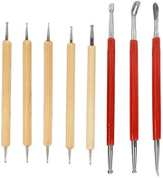 Strumento per la lavorazione della pelle progettato a livello professionale - attrezzo per la lavorazione della pelle - taglio della pelle - modellazione della pelle - aspetto lucido - manico in acciaio inossidabile - lunghezza del manico 7,5 cm