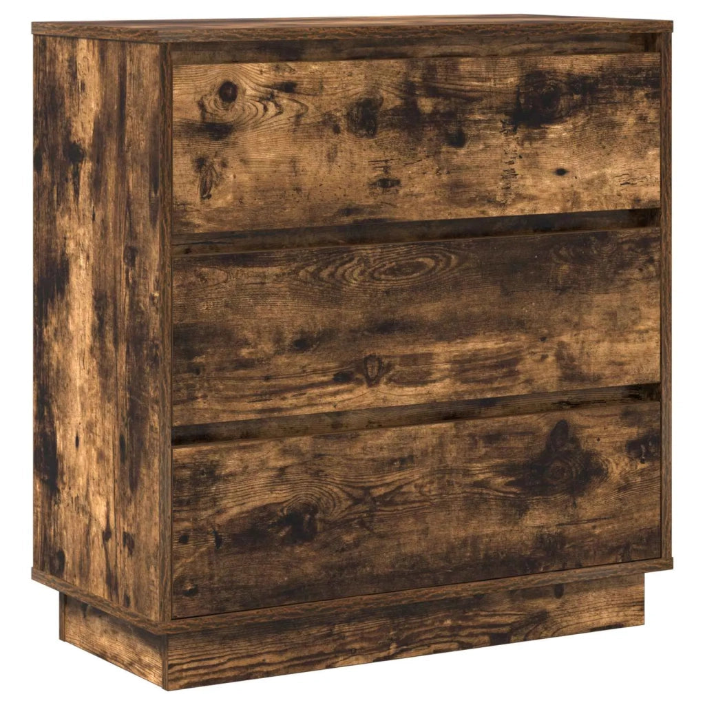 Comodino | Armadio da Notte | Mobiletto da notte con cassetto Rovere fum¨¦ 71 x 34,5 x 75 cm