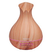Diffusore di aromi con umidificatore 400ml, luce LED 7 colori e timer 1-3-6h con spegnimento automatico legno chiaro - Sogo