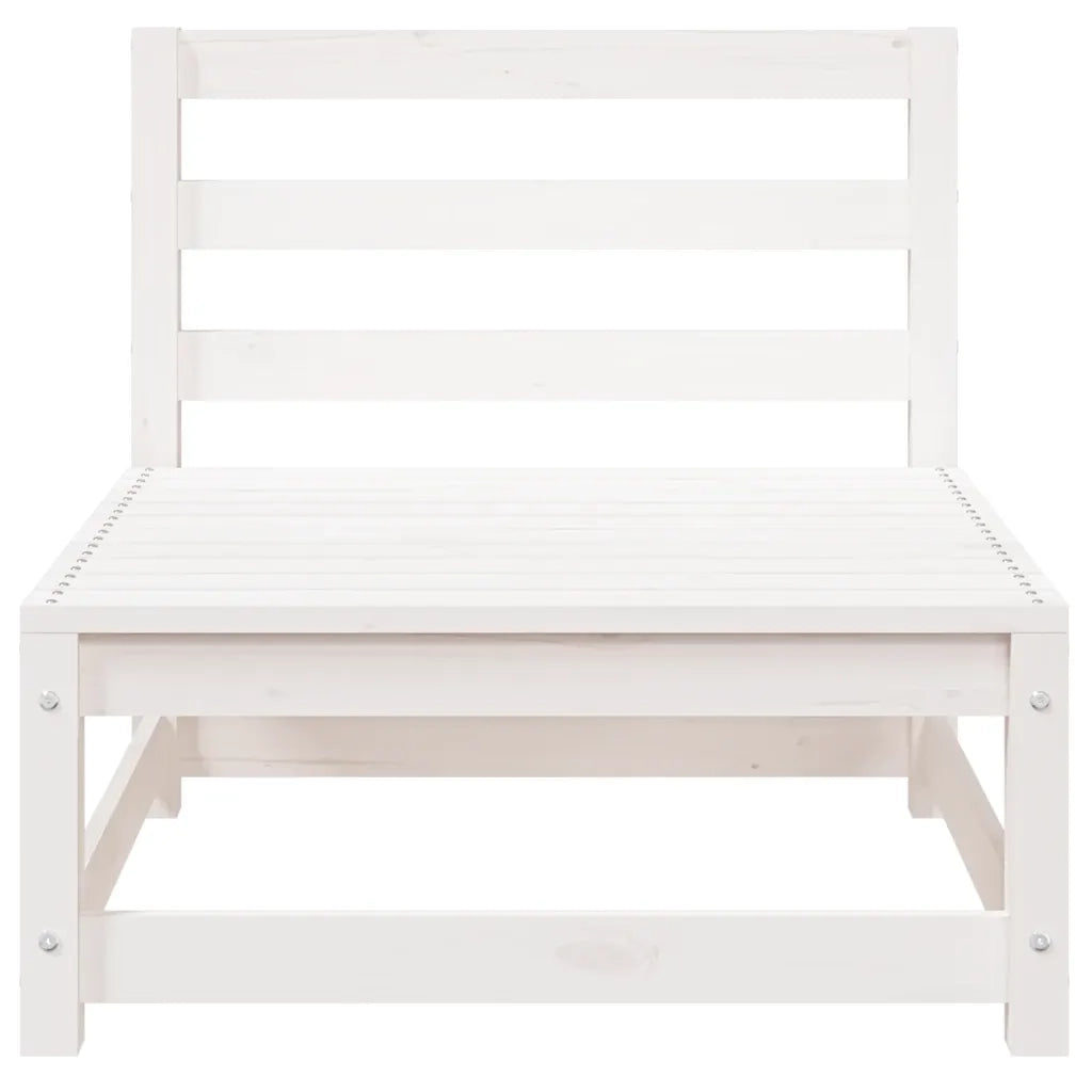 Divano Giardino Senza Braccioli Bianco 70x70x67cm Massello Pino 837915