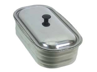 VASCHETTA INOX CON COPERCHIO PER CUCINE A LEGNA- - 4,5 inox - 1 pezzi NORDICA