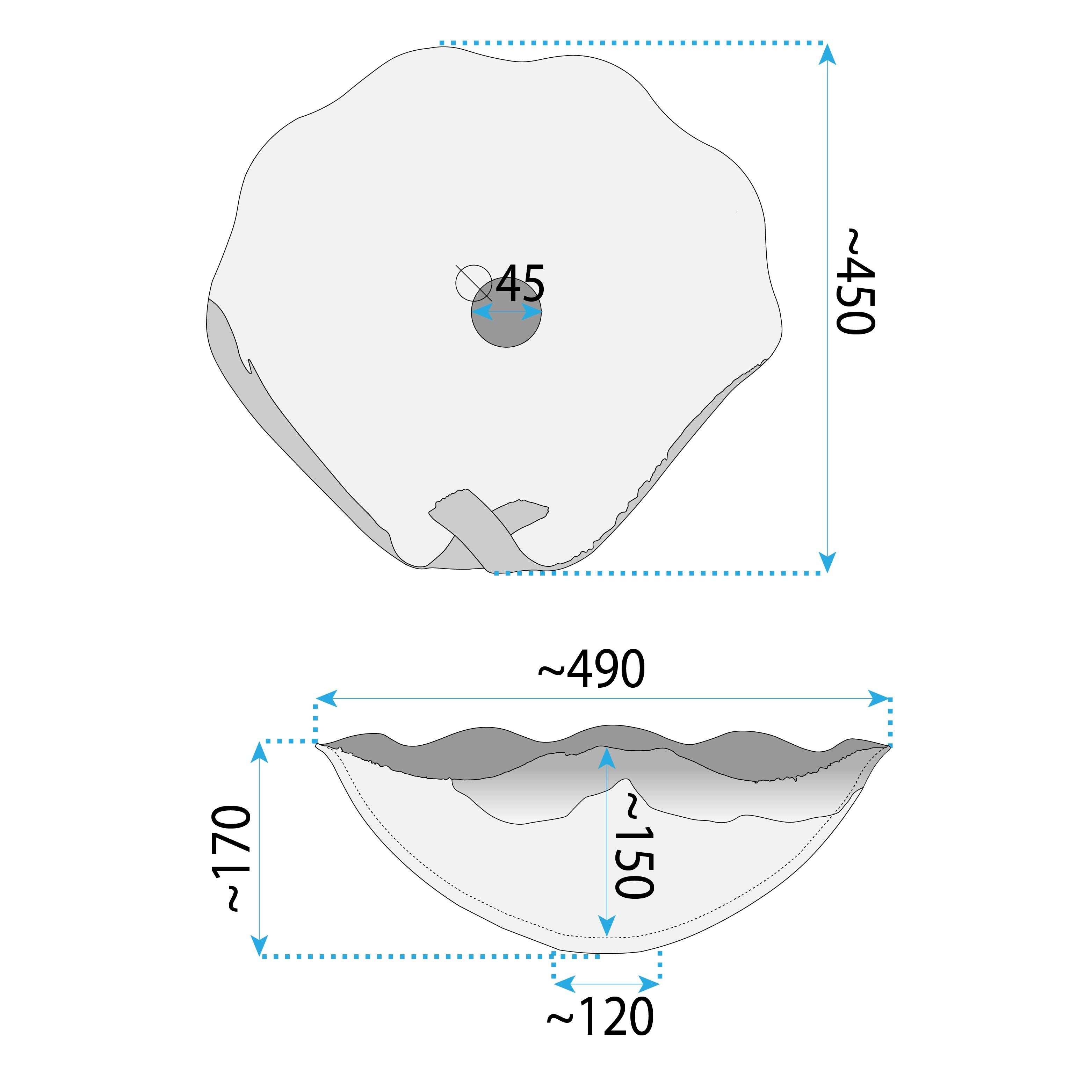 Lavabo Da Appoggio In Ceramica Rea Hm-22 Handmade Art