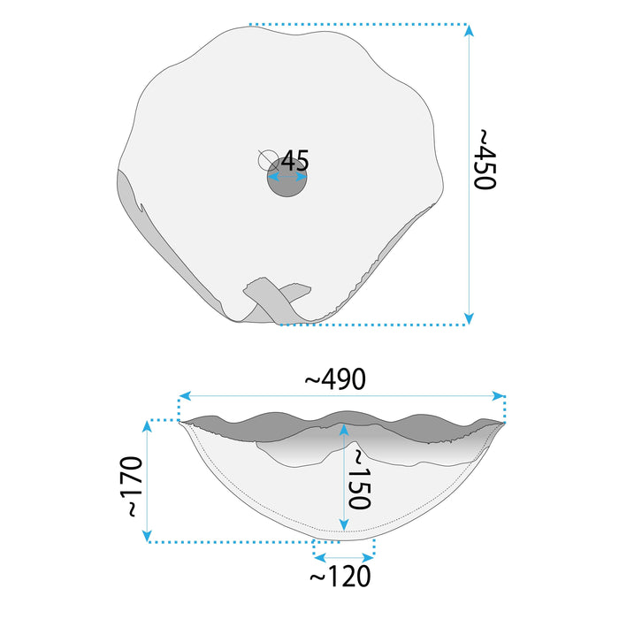 Lavabo Da Appoggio In Ceramica Rea Hm-22 Handmade Art