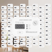 Set 80x Rilevatore monossido di carbonio con display 120 x 74 x 31 mm, allarme CO con batterie sostituibili incluse