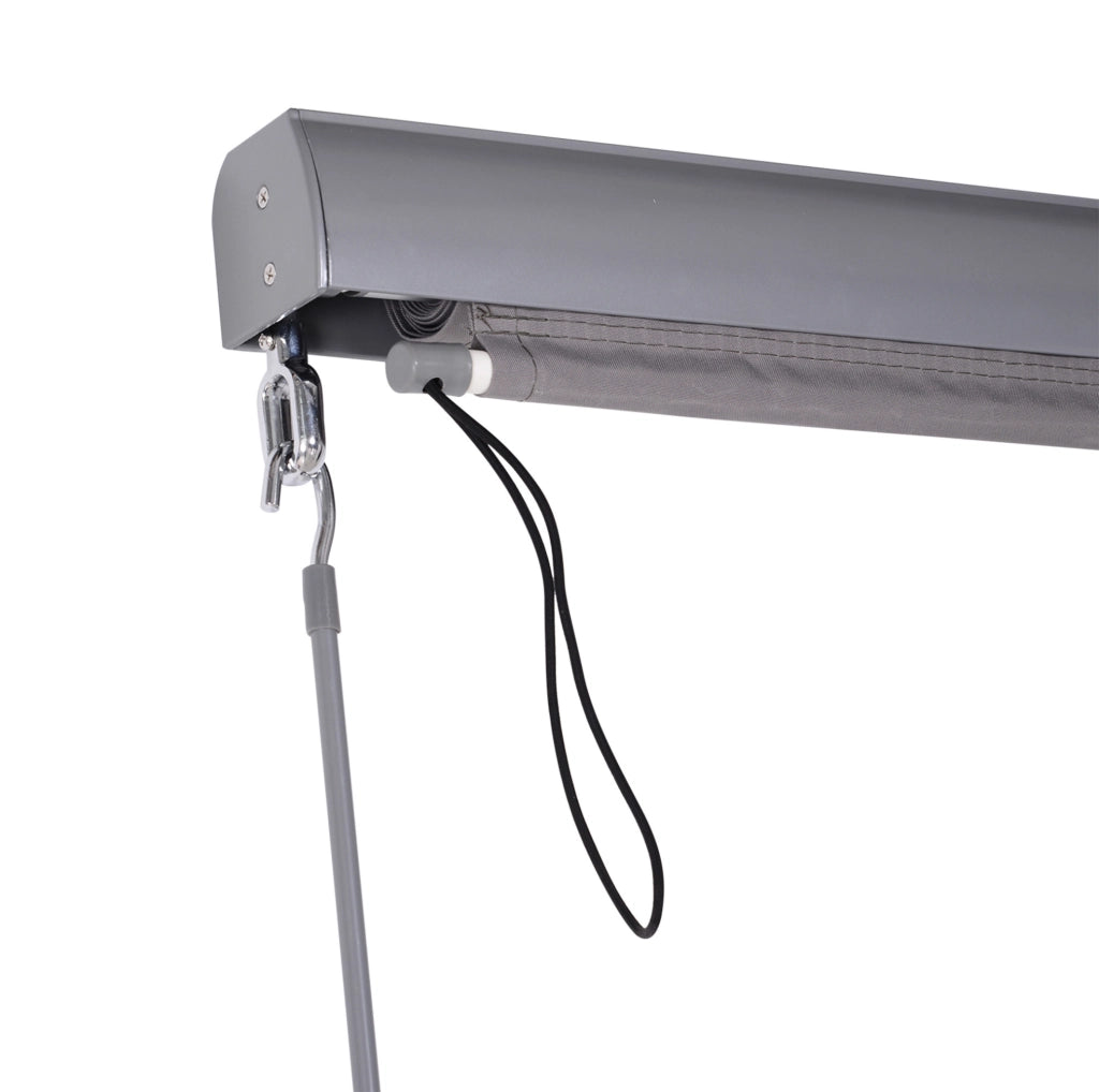 Tenda verticale da balcone grigia in alluminio con tessuto traspirante e protezione UV