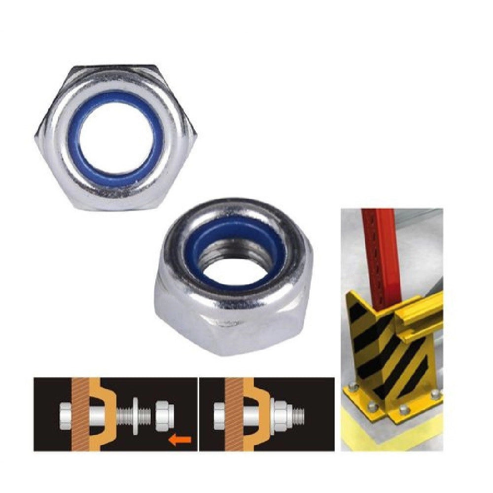 Trade Shop - Set 34 Pz Dado Esagonale Dadi Di Serraggio M6 6mm Antiscivolo Bulloni Viti 93340 -