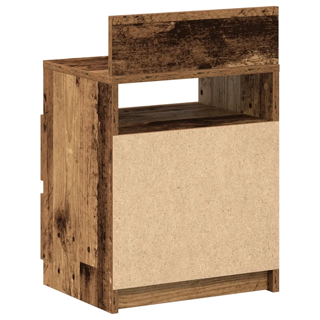 Comodini 2 pz con 2 Cassetti Legno Antico 40x33x60 cm 858575