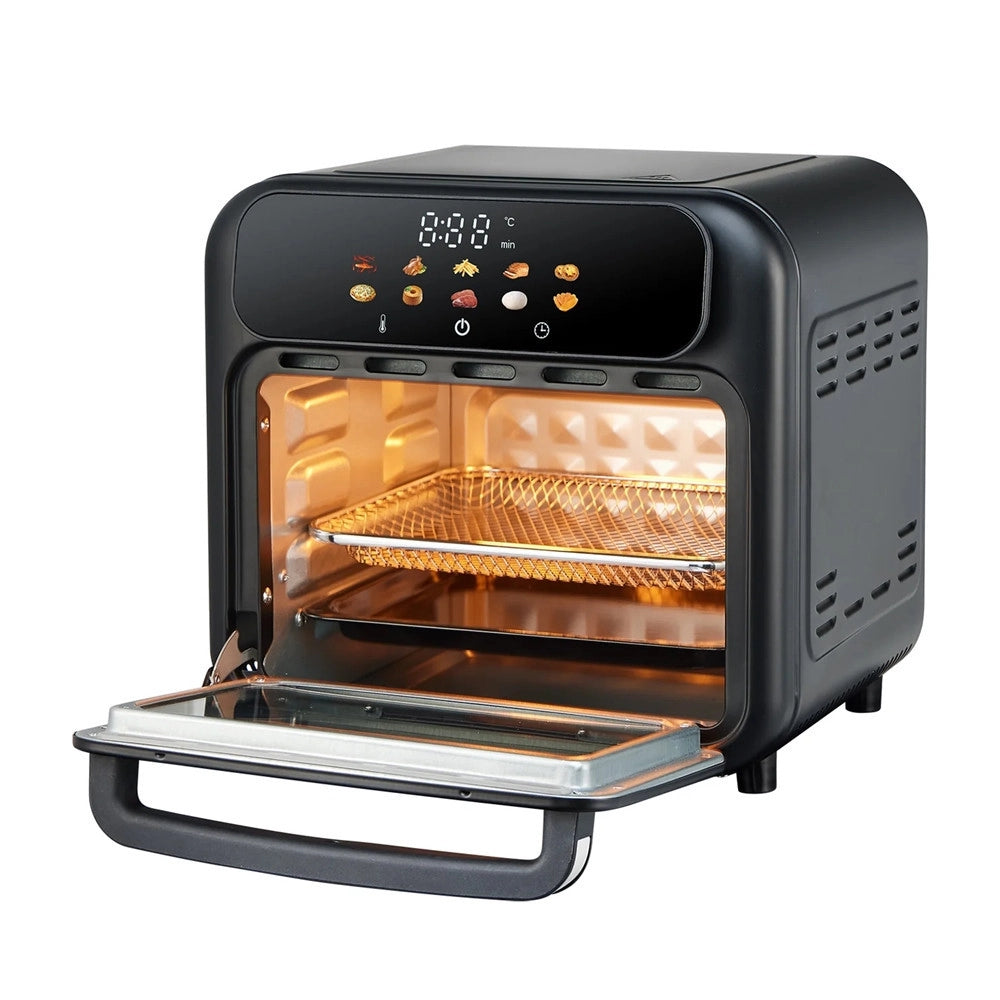 Trade Shop - Forno Friggitrice Ad Aria Multifunzione 870w 10lt Con Display Touch Led Luce 10 Programmi -