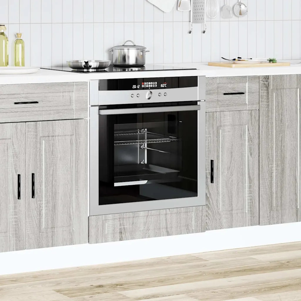 Armadio per Forno Porto Grigio Sonoma in Legno Multistrato 854003