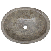 Lavandino da bagno lavabo da appoggio lavabo da WC lavabo da bagno lavabo da interno 53 x 40 cm marmo grigio 02_0002817
