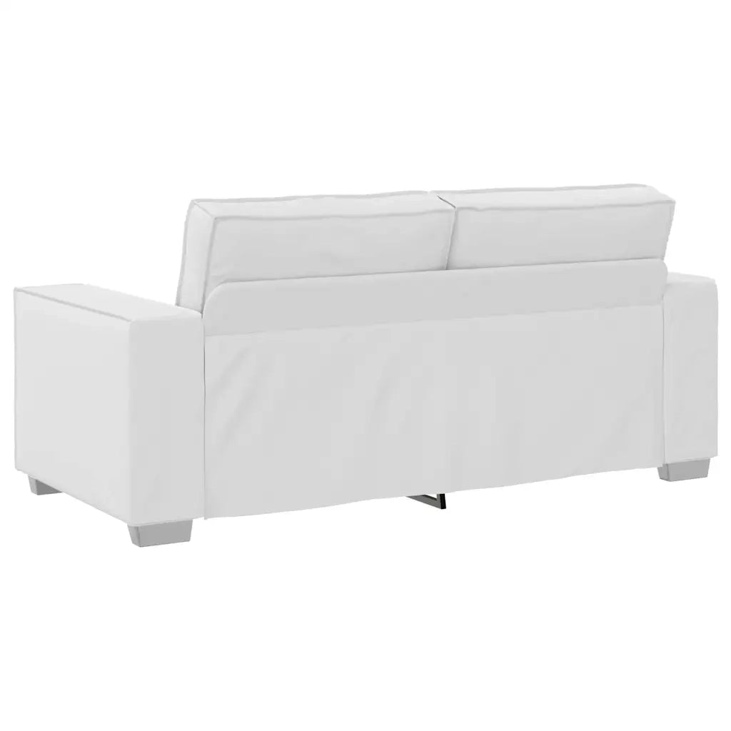 Divano | Divano da soggiorno | Sofa a due posti Bianco 180 cm Pelle Sintetica