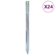 Picchetti per Tenda 24 pz 30 cm Ã˜20 mm in Acciaio Zincato