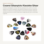 Plettro per chitarra classica - Assortimento di stili - Utilizzo professionale - 100 pezzi - Adatto per chitarre acustiche e elettriche