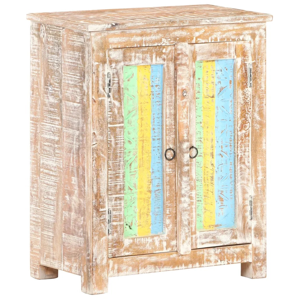 Credenza | Madia | Buffet da pranzo | Armadio da pranzo 61x35x76 cm in Legno Grezzo di Acacia