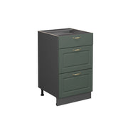 Mobiletto base per cucina Fame-Line Verde-oro rustico/Antracite 50 cm senza piano di lavoro Vicco