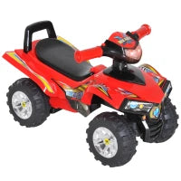 Quad Giocattolo per Bambini con Clacson, Musica e Luci, 60x38x42 cm, in PP Rosso