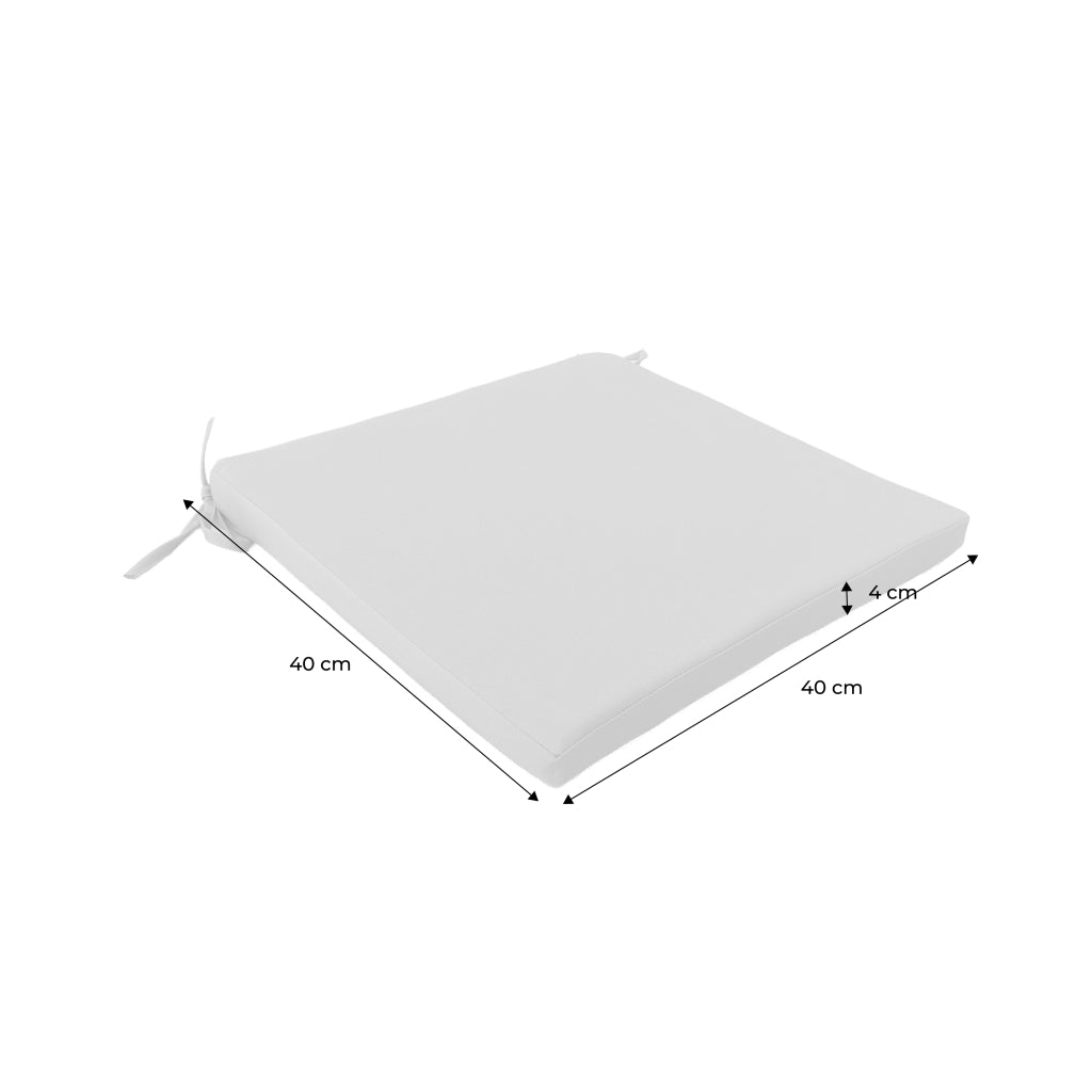 Set 4 cuscini per sedia da giardino, grigio