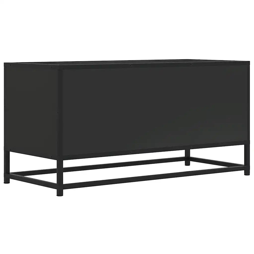 Mobile TV Nero 80x34,5x40 cm in Truciolato Metallo 848809