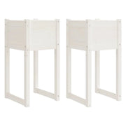 Fioriera rialzata per piante fiori giardino terrazze set da 2 40 x 40 x 81 cm legno massello di pino bianco 02_0038970