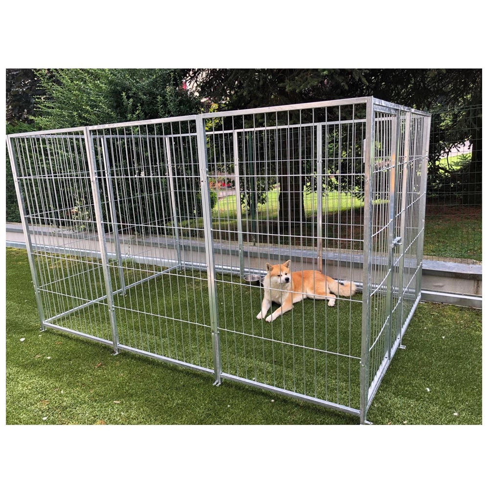 Recinto per cani box modulare solo perimetro metri 3 x 2 viteria compresa