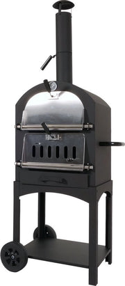 Griglia a carbone MCW-N15, forno a pizza, griglia a carbone, griglia a carbone per pizza, acciaio inossidabile nero a alta temperatura gelato