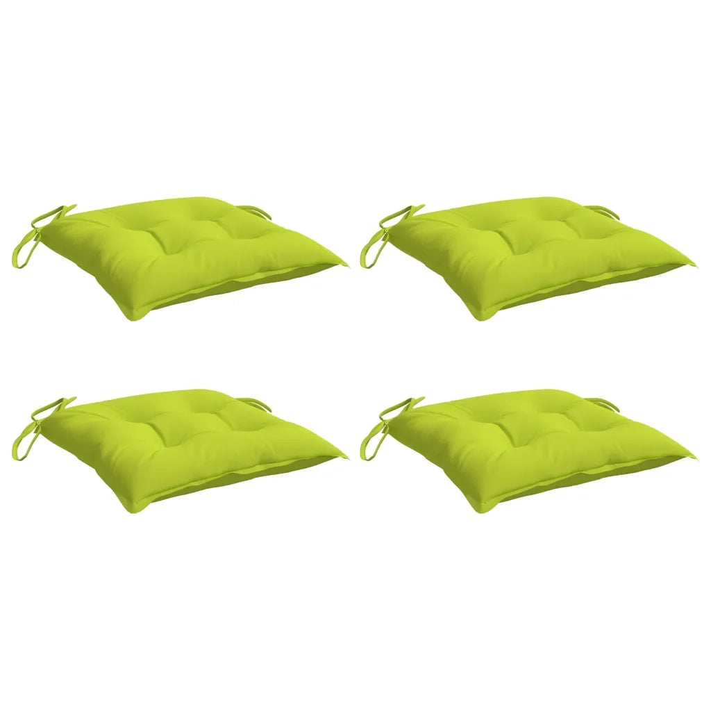 Cuscini per Pallet 4 pz | Cuscini per sedie Verde Chiaro 50x50x7 cm Tessuto Oxford