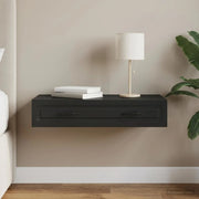 Tavolino da Parete Laterale Nero 87,5 x 34,5 x 17 cm 899346