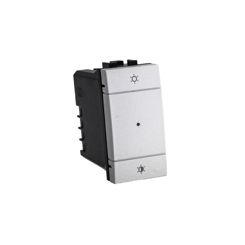 Pulsante Dimmer Connesso Smart WIFI Tuya Compatibile Bticino Living Colore Grigio Max 150W