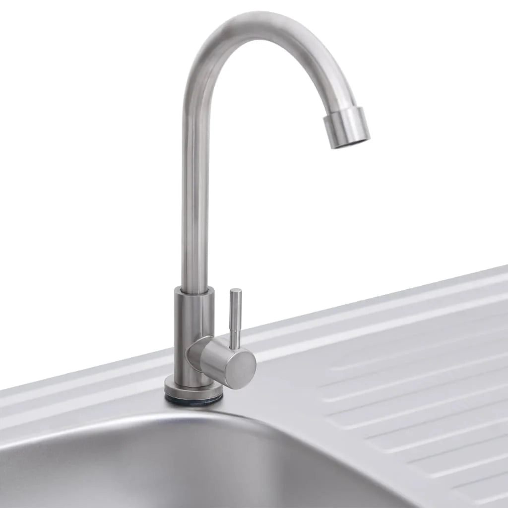 Lavello da campeggio lavabo singolo con rubinetto acciaio inox 02_0002439