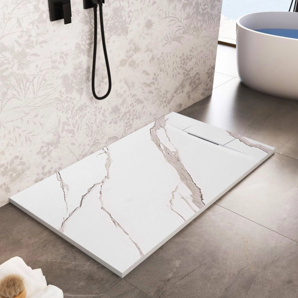 Piatto Doccia Bazalt Carrara White 80x100