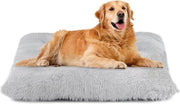 Cuscino per cani morbido - Matrimonio per cani lavabile anti stress - Letto per cani in pelle finta - Matrimonio per cani con fondo antiscivolo (grigio chiaro L-93 * 65cm)