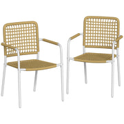 Sedia da pranzo con braccioli ¨C zephmum ¨C giallo 55x57x82