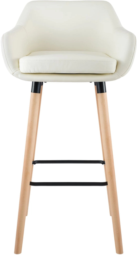 Sgabello Grant in pelle sintetica crema