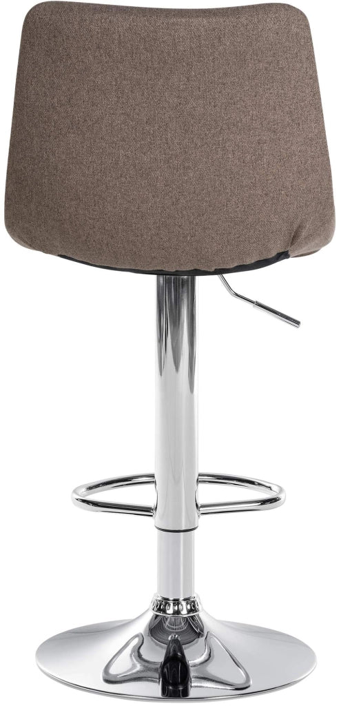 Set di 2 sgabelli da bar Jerry Fabric Tortora,cromo
