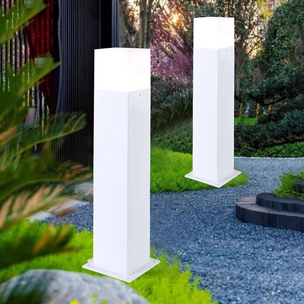 Lampione palo da Giardino con attacco E27 per lampadine a LED Bianco moderno Illuminazione viali sentieri 44 cm