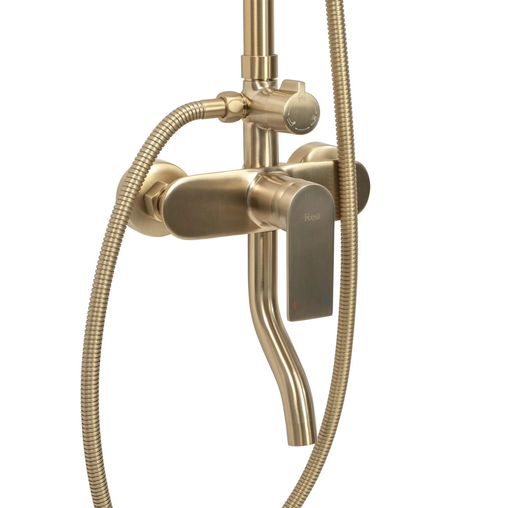 Set Doccia Rea Verso Brushed Gold