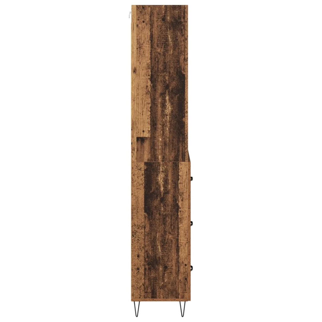 Credenza con cassetto 2 pcs Legno vecchio Legno multistrato