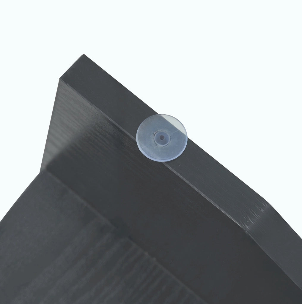 Tavolino rotondo Ø 80 cm in vetro temperato e MDF nero