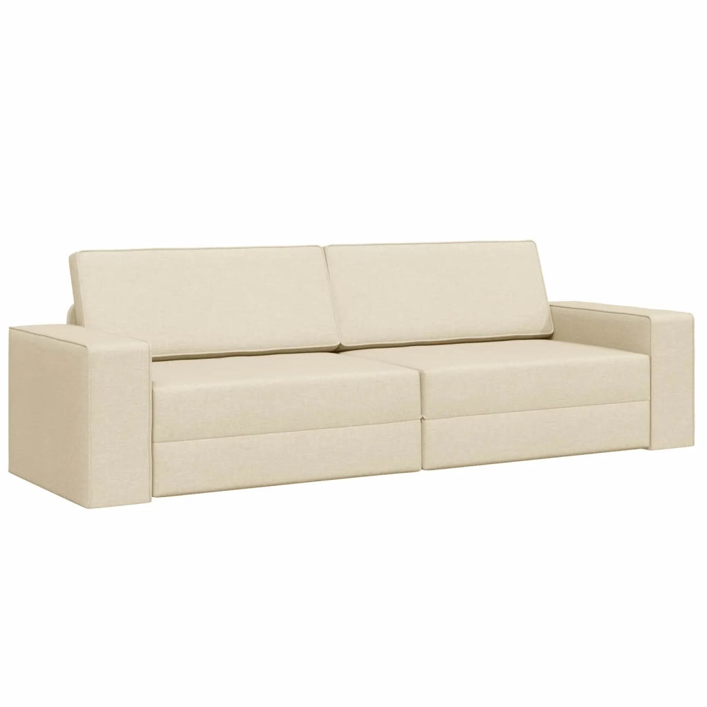 Divano letto Crema 245 x 78 x 77 cm Tessuto 4106721