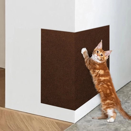 Protezione contro le gomme dei gatti per divano, Mat di protezione autoadesivo, Protezione contro graffi per mobili, Protezione per divano contro graffi da animali domestici (Marrone, 120CM)