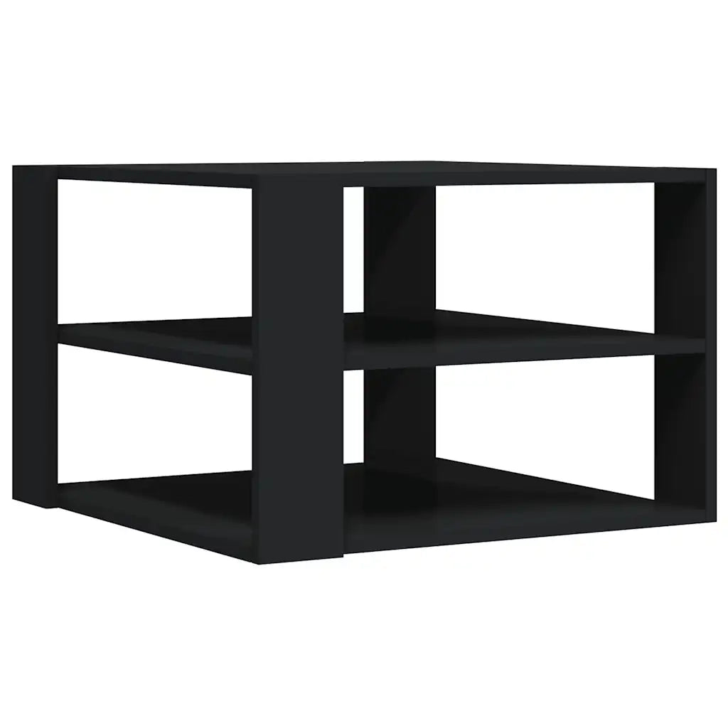 Tavolino da Salotto-Tavolino da soggiorno-Tavolo Nero 58x58x40 cm in Legno Multistrato