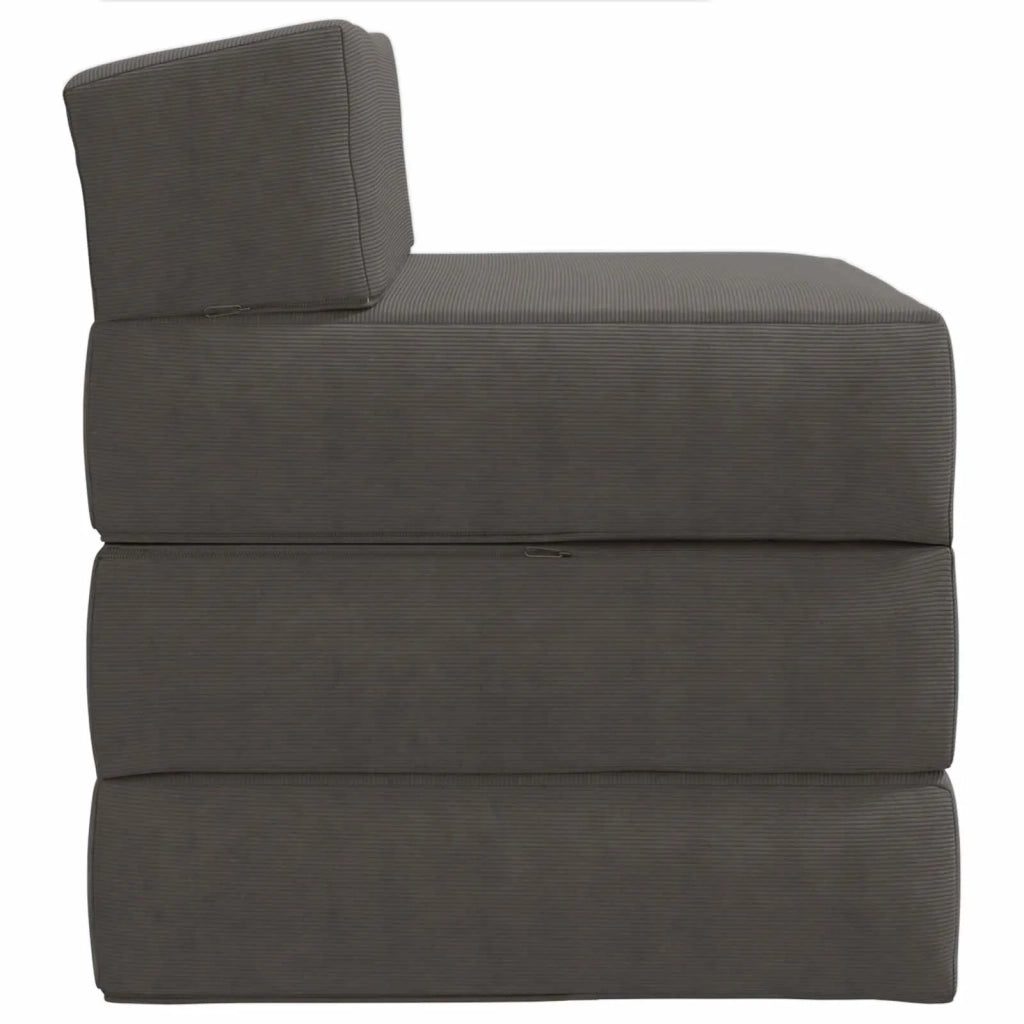 Divano Letto Pieghevole Grigio Scuro 200 x 70 x 15 cm 900013