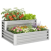 Fioriera Giardino Aperta in Acciaio Galvanizzato ¨C zephmum ¨C 120x101x58 cm Argento