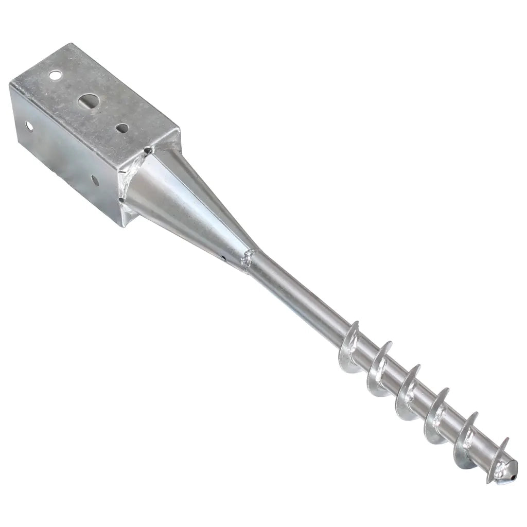 Picchetti di Terra 6 pz Argento 10x10x57 cm in Acciaio Zincato 145442
