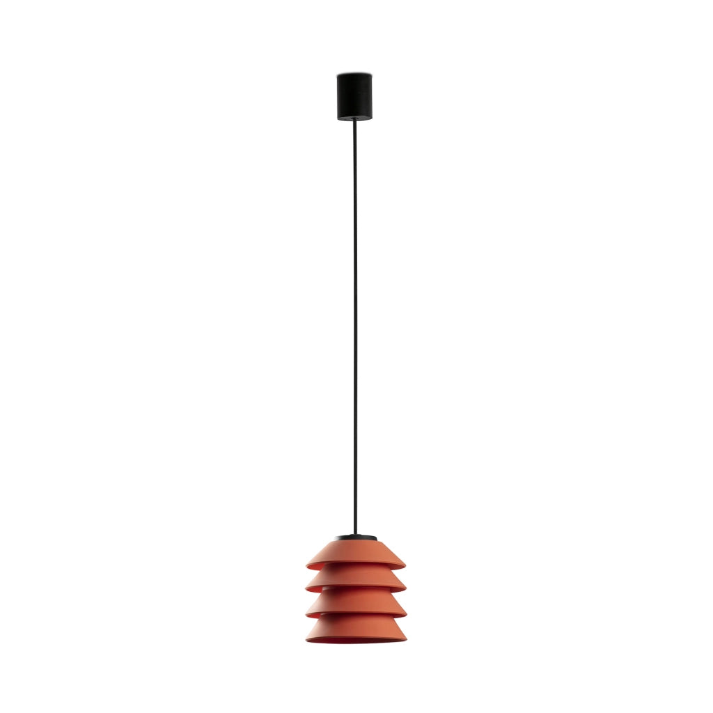 TOBA Lampadario con rosone arancione