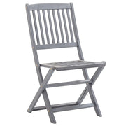 Sedie da Giardino Pieghevoli 4 pz | Sedie da Esterno in Legno Massello d'Acacia