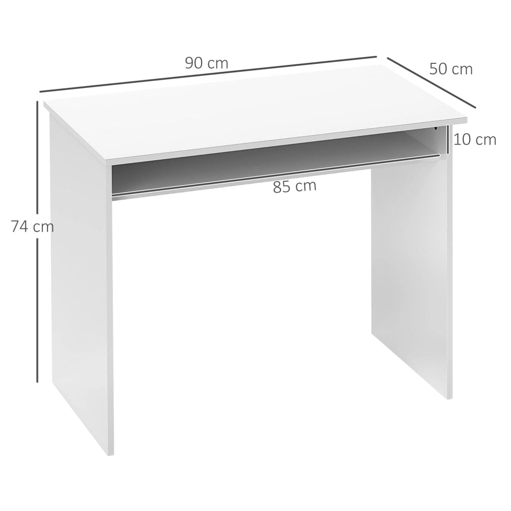 Scrivania computer con ripiano ¨C zephmum ¨C bianco 90x50x74 cm
