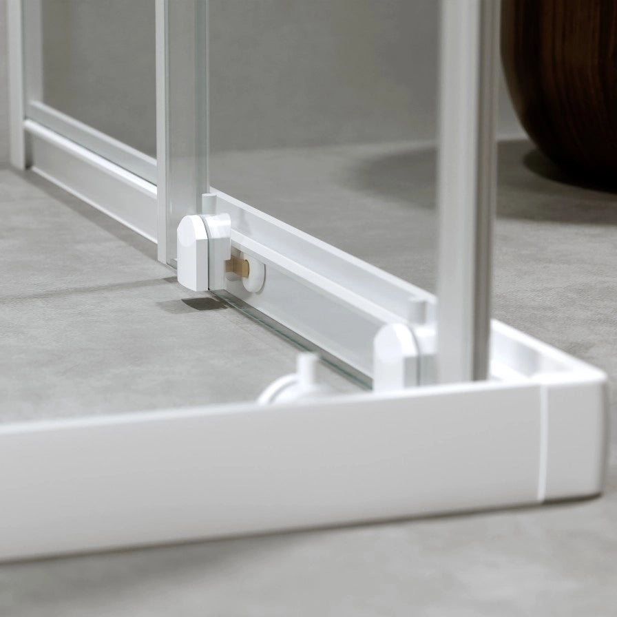 Box Doccia 70x90 Cm h190 Scorrevole Profili Bianco Opaco Vetro 6