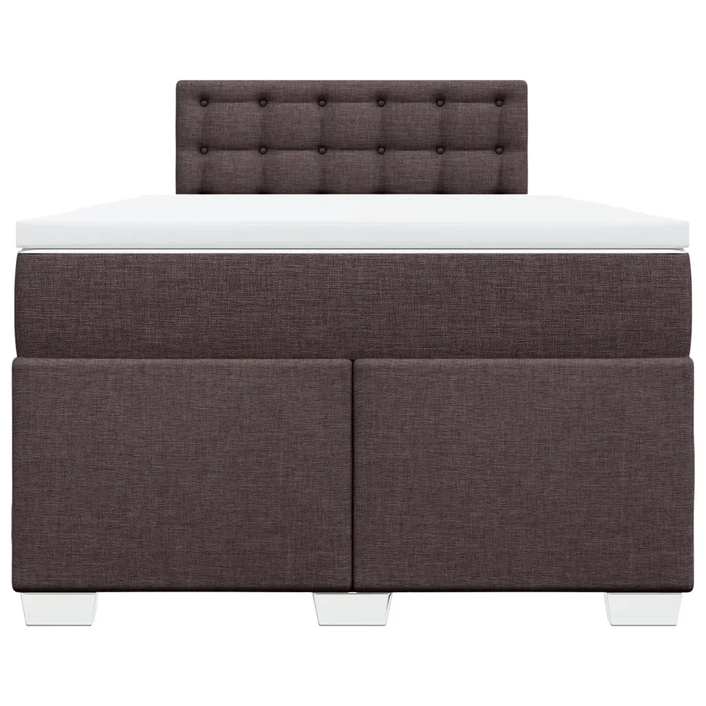 Giroletto a Molle con Materasso Marrone Scuro 120x200cm Tessuto 3285872